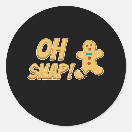 ジンジャーブレッドジンジャーブレッドCookie Oh Snap ラウンドシール (正面)