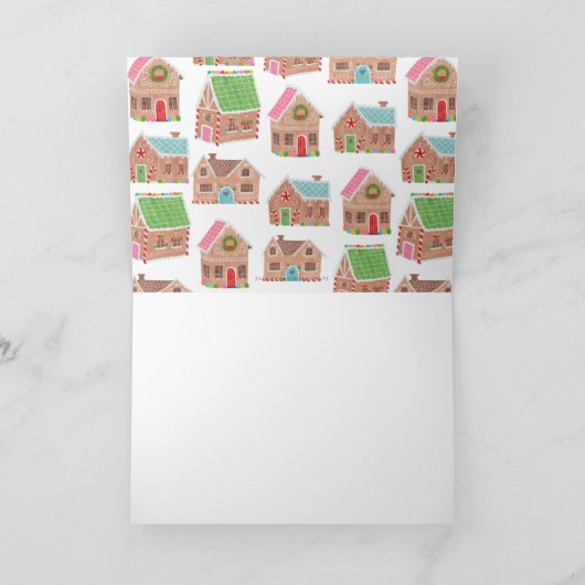 ジンジャーブレッドストリートのホリデーフォトカード シーズンカード (内部)