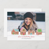 ジンジャーブレッドストリートのホリデーフォトカード シーズンポストカード (正面/裏面)