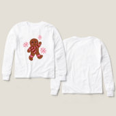 ジンジャーブレッドスノーフレークTシャツ (デザイン 正面&背面)