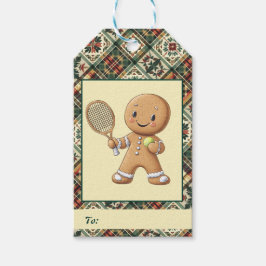 ジンジャーブレッドテニスグランドスラム 🎾🎄カスタムテキスト ギフトタグ
