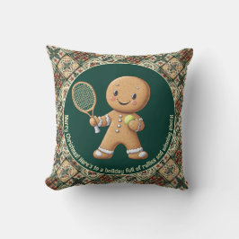ジンジャーブレッドテニスグランドスラム 🎾🎄カスタムテキスト クッション