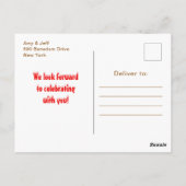 ジンジャーブレッドデコレーション誕生日パーティー 青と赤 ポストカード (裏面)