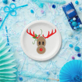 ジンジャーブレッドトナカイプレート ペーパープレート (パーティー)