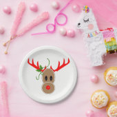 ジンジャーブレッドトナカイプレート ペーパープレート (パーティー)