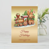 ジンジャーブレッドトレインホリデーカード シーズンカード (スタンド正面)