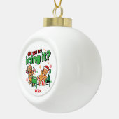 ジンジャーブレッドナースアイシングしてみた セラミックボールオーナメント (右)