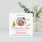 ジンジャーブレッドハウスと金のサンタクロース シーズンカード (スタンド正面)