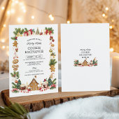 ジンジャーブレッドハウスのあるコージーなクッキー交換会 招待状