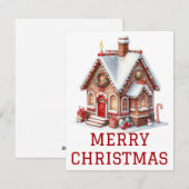 ジンジャーブレッドハウスのクリスマスカード シーズンカード (正面/裏面)