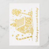 ジンジャーブレッドハウスのクリスマスカード | 写真1枚 箔シーズンカード (正面)