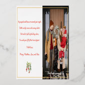 ジンジャーブレッドハウスのクリスマスカード | 写真1枚 箔シーズンカード (裏面)