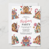 ジンジャーブレッドハウスのクリスマスホリデーパーティー 招待状 (正面)