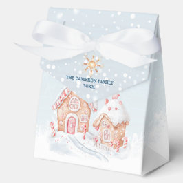 ジンジャーブレッドハウスのサンタクロースのクリスマスお菓子箱 フェイバーボックス
