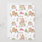 ジンジャーブレッドハウスのスイートホリデーパーティークリスマス 招待状 (裏面)