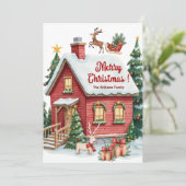 ジンジャーブレッドハウスのトナカイと松の木 シーズンカード (スタンド正面)