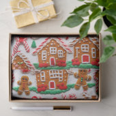 ジンジャーブレッドハウスの刺繍 クリスマス ホリデー 薄葉紙 (ギフト)