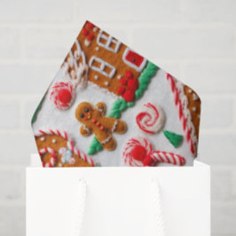 ジンジャーブレッドハウスの刺繍 クリスマス ホリデー 薄葉紙