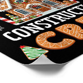 ジンジャーブレッドハウスの建設クルー キッズ メンズ レディース ポスター (角)