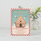 ジンジャーブレッドハウスの飾り付けクリスマスパーティー 招待状 (スタンド正面)