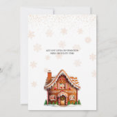 ジンジャーブレッドハウスの飾り付けクリスマスパーティー 招待状 (裏面)