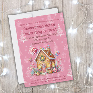 ジンジャーブレッドハウスの飾り付けコンテスト 招待状