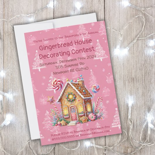 ジンジャーブレッドハウスの飾り付けコンテスト 招待状