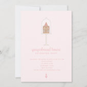 ジンジャーブレッドハウスの飾り付けパーティーの招待状 招待状 (正面)