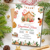 ジンジャーブレッドハウスの飾り付けパーティー クリスマス 招待状