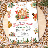 ジンジャーブレッドハウスの飾り付けパーティー クリスマス 招待状