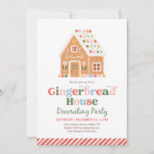 ジンジャーブレッドハウスの飾り付けパーティー 招待状 (正面)