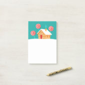 ジンジャーブレッドハウスアンド棒つきキャンデー ポストイット (デスク上)