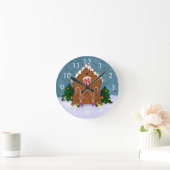 ジンジャーブレッドハウスウォールクロック ラウンド壁時計 (ホーム)