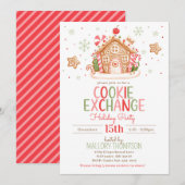 ジンジャーブレッドハウスクッキー交換招待状 招待状 (正面/裏面)