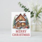 ジンジャーブレッドハウスクリスマスカード シーズンカード (スタンド正面)