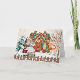 ジンジャーブレッドハウスクリスマスカード シーズンカード