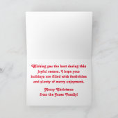 ジンジャーブレッドハウスクリスマスカード シーズンカード (内部)