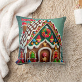 ジンジャーブレッドハウスクリスマスキッズパーソナライズされたズ クッション (ブランケット)