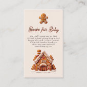 ジンジャーブレッドハウスクリスマスクッキーブックベビー エンクロージャーカード (正面)