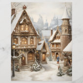 ジンジャーブレッドハウスクリスマススクラップブック紙 (正面)