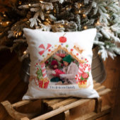 ジンジャーブレッドハウスクリスマスフォト クッション