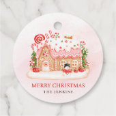 ジンジャーブレッドハウスクリスマスプレゼント フェイバータグ (裏面)