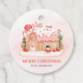 ジンジャーブレッドハウスクリスマスプレゼント フェイバータグ (正面)