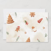 ジンジャーブレッドハウスクリスマスベビーシャワー写真 招待状 (裏面)