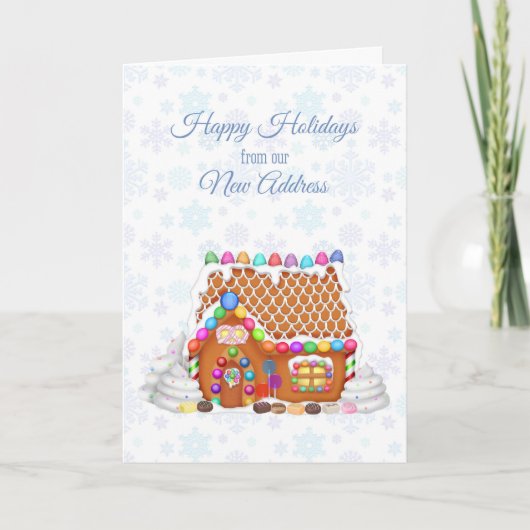 ジンジャーブレッドハウスクリスマス新住所 シーズンカード (正面)
