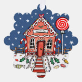 ジンジャーブレッドハウスクリスマス オーナメントカード (正面)