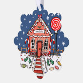 ジンジャーブレッドハウスクリスマス オーナメントカード (左)