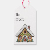 ジンジャーブレッドハウスクリスマス ギフトタグ (正面)