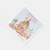 ジンジャーブレッドハウスクリスマス スタンダードランチョンナプキン (角)