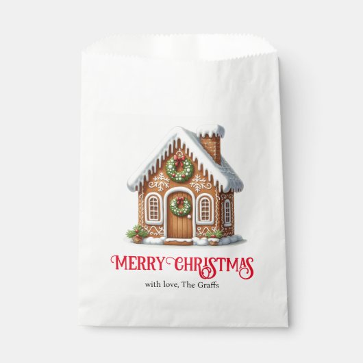 ジンジャーブレッドハウスクリスマス フェイバーバッグ (正面)